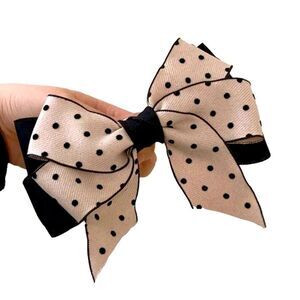 Polka Dot Bow Barrette